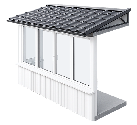 Балкон с крышей