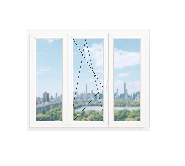 Трёхсекционное окно